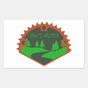 Gravel Grinder Rectangular Sticker