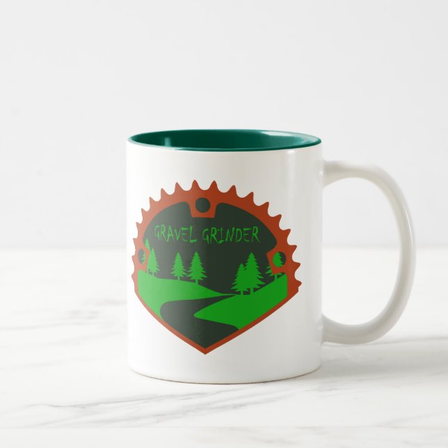 Gravel Grinder Two-Tone Coffee Mug (Right)
