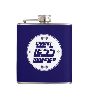 Gravel Less Traveled Hip Flask
