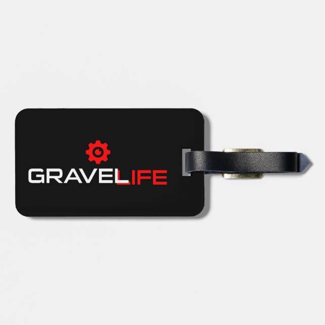 Gravel Life Cycling Luggage Tag (Back Horizontal)