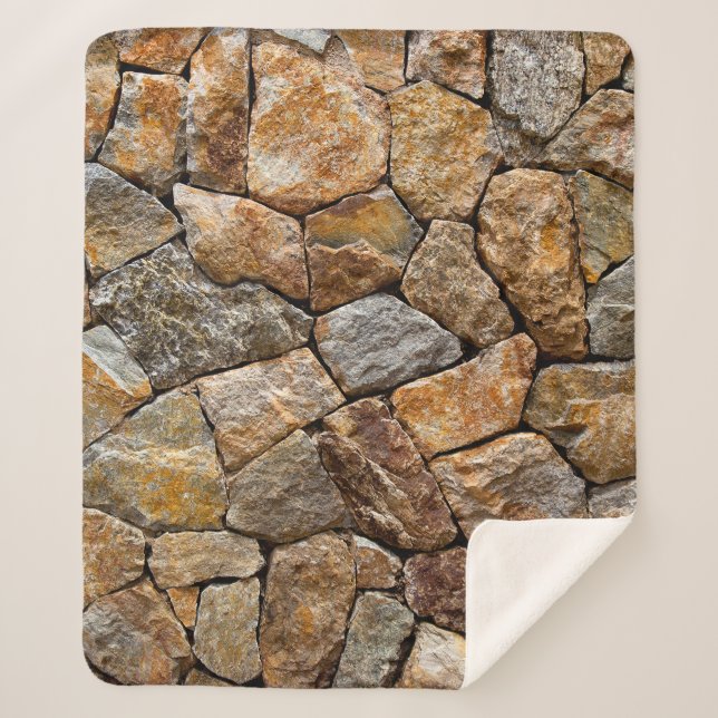 Gravel small stone wall  sherpa blanket (Front)