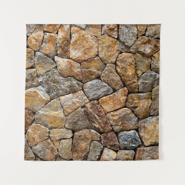 Gravel small stone wall  tapestry (Front)