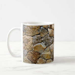 Gravel Stone Wall: Decorative Design Coffee Mug