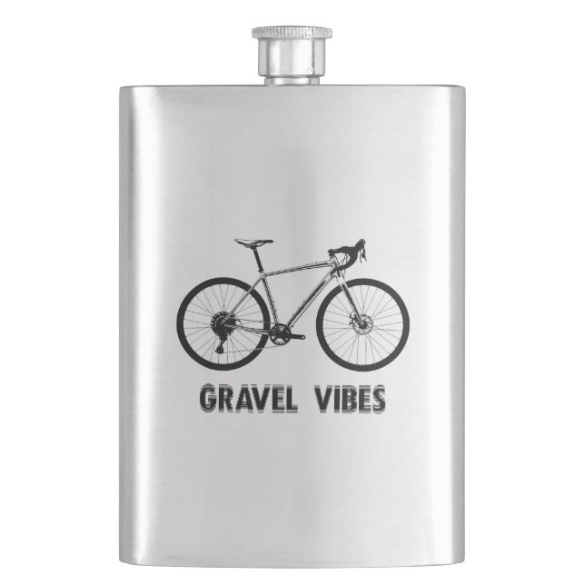 Gravel Vibes Cycling Hip Flask (Front)