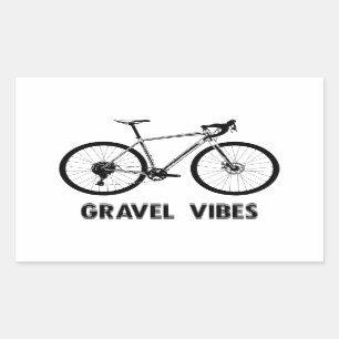 Gravel Vibes Cycling Rectangular Sticker