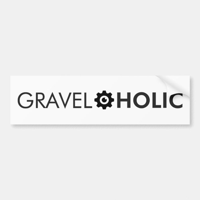Gravelaholic Gravel Cycling Bumper Sticker (Front)