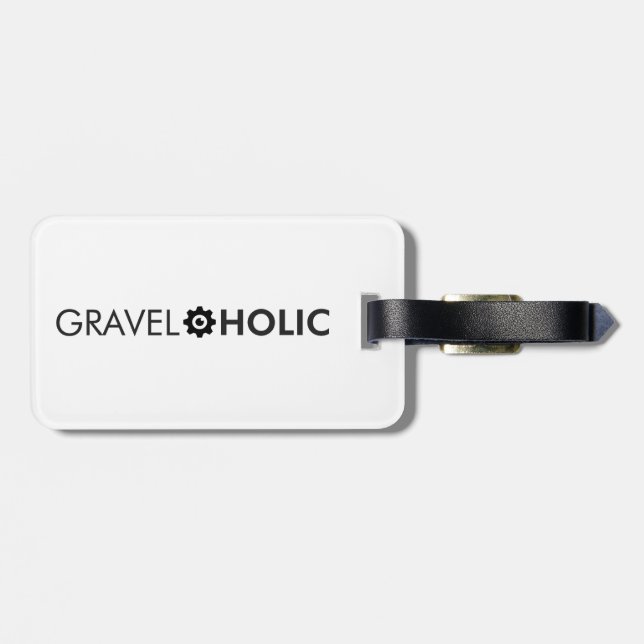 Gravelaholic Gravel Cycling Luggage Tag (Back Horizontal)