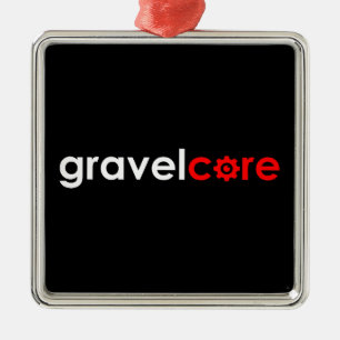 Gravelcore Gravel Cycling Metal Ornament