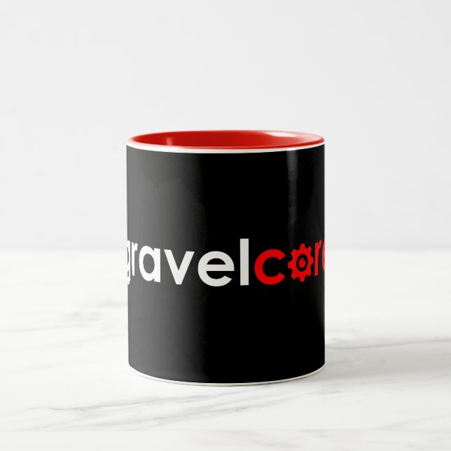 Gravelcore Gravel Cycling Two-Tone Coffee Mug (Center)