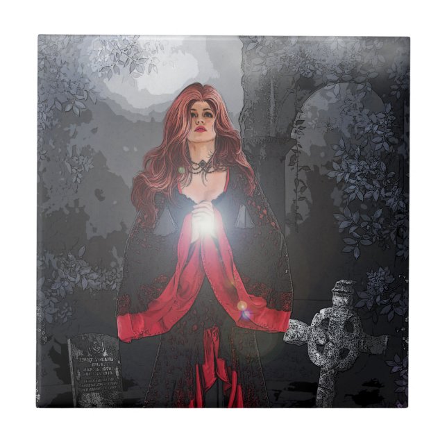 Gravelight Enchantress Ceramic Tile (Front)