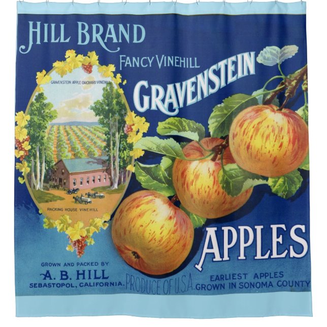 Gravenstein Apple Shower Curtain (Front)