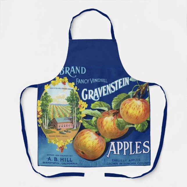 Gravenstein Apples All-Over Print Apron (Front)
