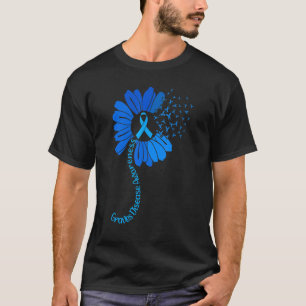 Graves Disease Awareness Ribbon Sunflower T-Shirt