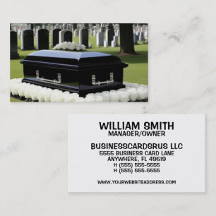 Graveside Service Funeral Home Director Business Card