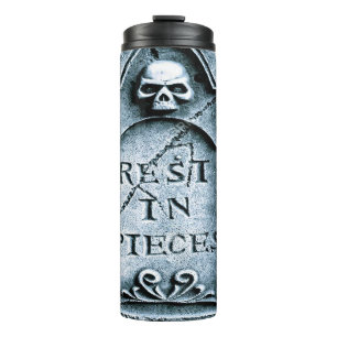 Gravestone Grave Halloween Thermal Tumbler