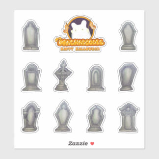 Gravestones Sticker Sheet for Halloween