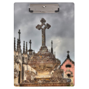 Graveyard cross close-up, Portugal Clipboard