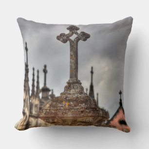 Graveyard cross close-up, Portugal Cushion