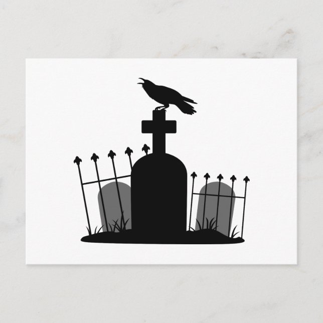 Graveyard Crow Postcard (Front)