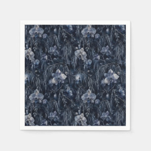 Graveyard Frost Ghost Orchids & Weeping Willow Napkin