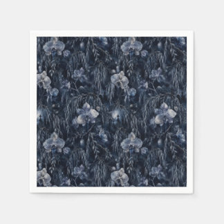 Graveyard Frost Ghost Orchids & Weeping Willow Napkin