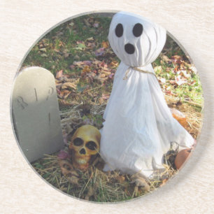 Graveyard, Ghost & Pumpkin Coaster