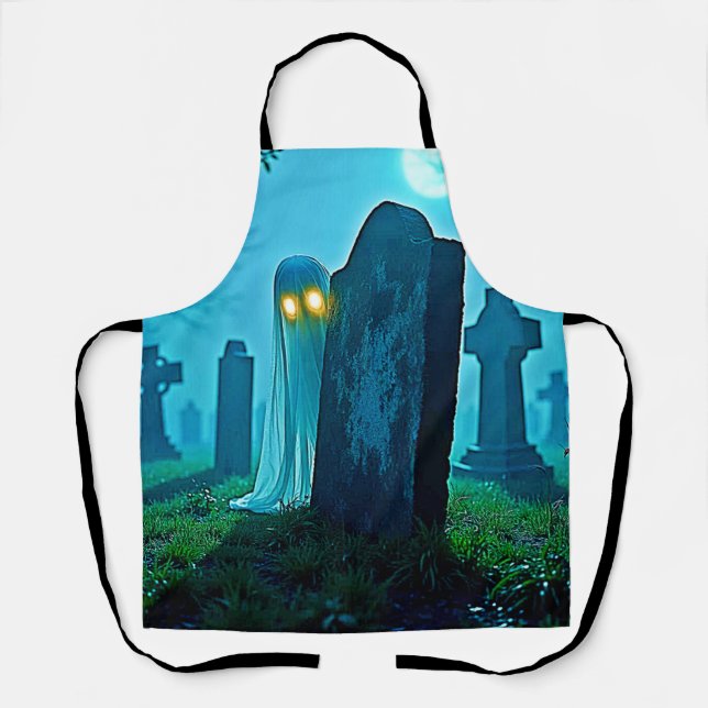 Graveyard Ghost's Eerie Glimpse Apron (Front)