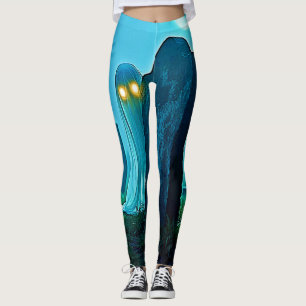 Graveyard Ghost's Eerie Glimpse Leggings
