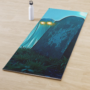 Graveyard Ghost's Eerie Glimpse Yoga Mat