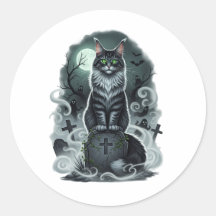 Graveyard Guardian – Maine Coon Halloween