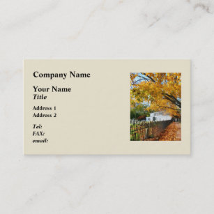 Graveyard in Autumn Business Card