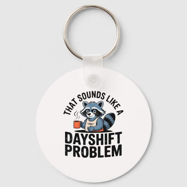 Graveyard Racoon Funny Work Humour That Sounds Lik Key Ring (Front)