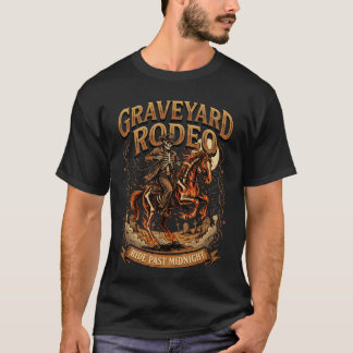Graveyard Rodeo Skeleton Cowboy T-Shirt
