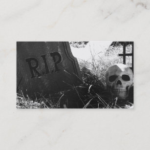 graveyard scene business card