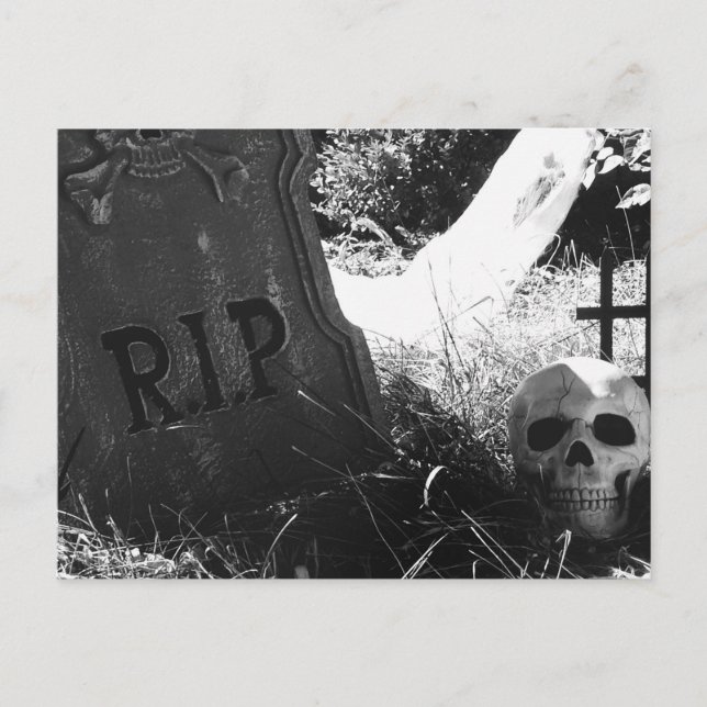 graveyard scene postcard (Front)