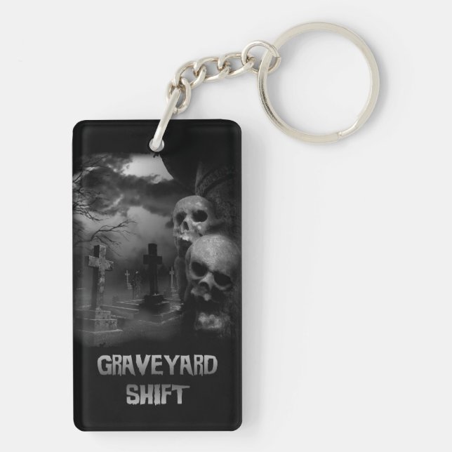 Graveyard Shift - Gothic Graveyard Key Ring (Back)