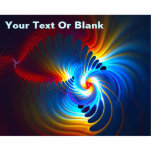 Gravitational Blueshift Photo Sculpture Magnet<br><div class="desc">A multi-coloured, fractal representation of gravitational blueshifting; the shifting of light towards the blue end of the spectrum that occurs as photons become more energetic when falling into a gravity well. Add your own text. Unlike the more commonly known Doppler blueshift, an apparent effect which is the result of motion...</div>