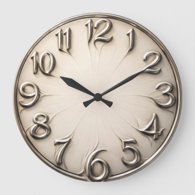 Gravitational Drift — Surreal Distorted Numeral Large Clock (Front)