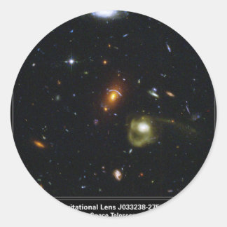 Gravitational Lens Bending Light Classic Round Sticker