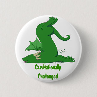 Gravitationally Challenged Dragon 6 Cm Round Badge