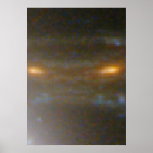 Gravitationally Lensed Image of Distant Galaxy Poster (Front)