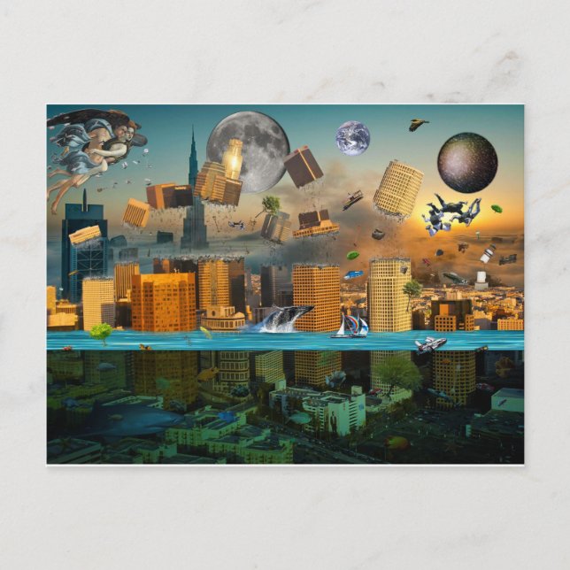 Gravity Confusion City Under Siege Postcard (Front)