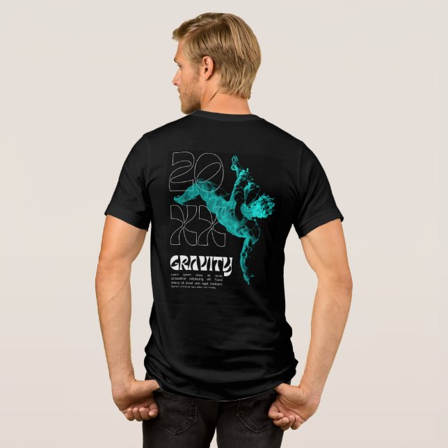 Gravity Dance 2025 - Dynamic Aqua Figure Tri-Blend Shirt (Back Full)