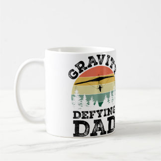 Gravity Defying Dad Hang Gliding Hang Glider Pilot Coffee Mug