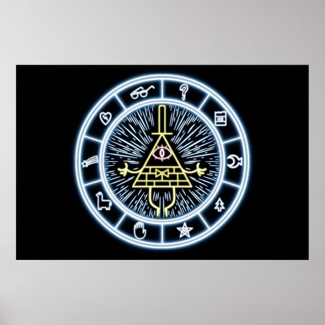 Gravity Falls Bill Cipher Wheel Poster (Front)