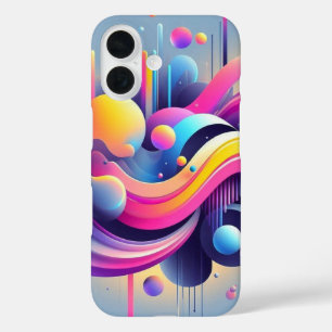 Gravity Flow: Neon Abstract Art Phone Case