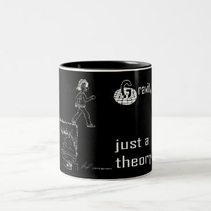 Gravity, just a theory. (White & Black) mug