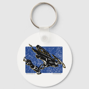 GRAVITY-SLED-in Blue Key Ring