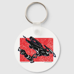 GRAVITY-SLED-in-RED Key Ring