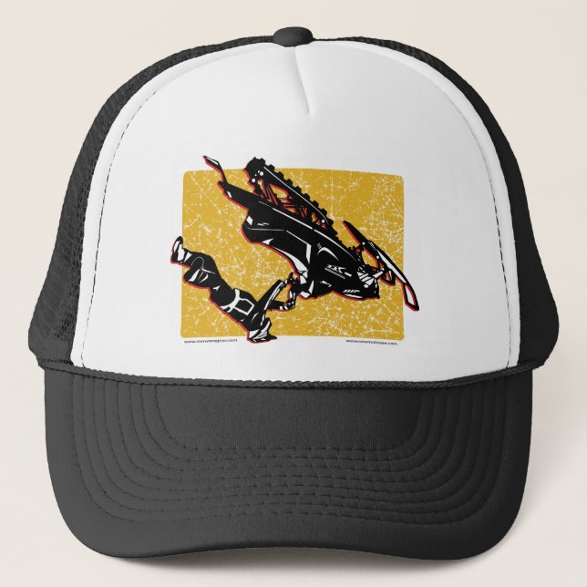 GRAVITY-SLED-in-Yellow Trucker Hat (Front)